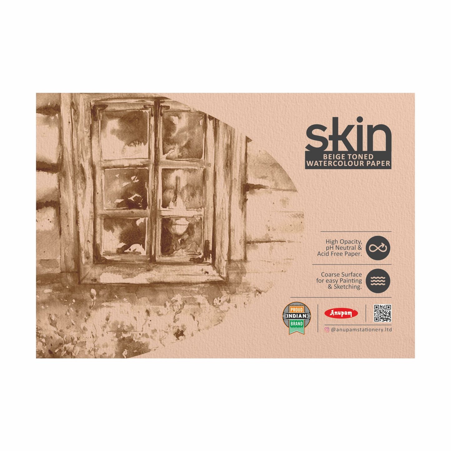 Anupam Skin Watercolor Paper A4 (Pack Of 15 Sheets)